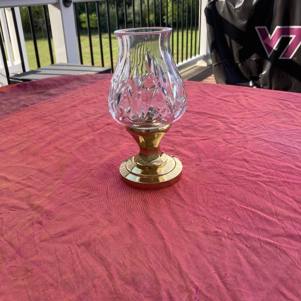 Waterford crystal candle holder guc